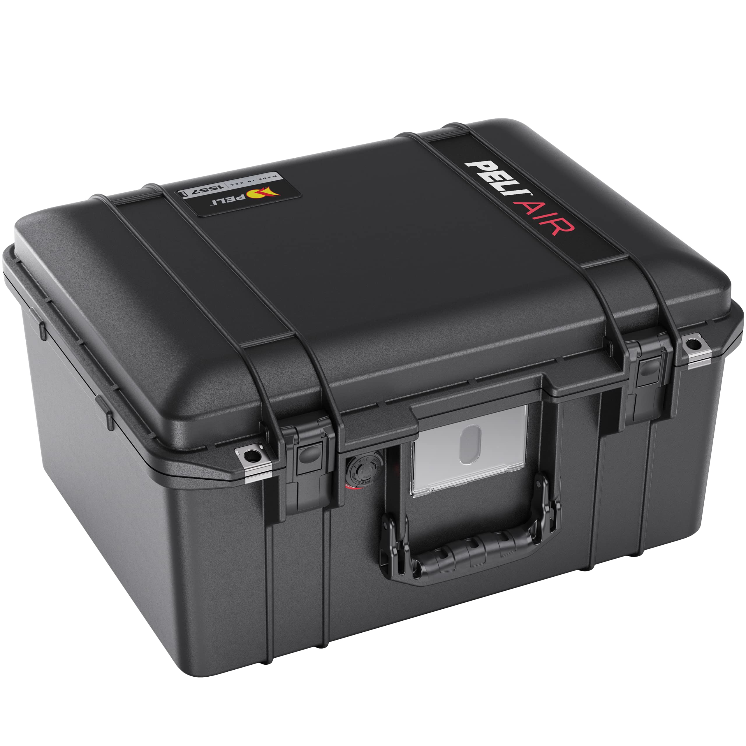 Peli 1557 Air Leichter Schutzkoffer für Drohne, Bühnenlampe, Studioblitz und Anderes Fotoequipment, Wasser- und Staubdicht, 36L Volumen, Ohne Schaumstoffeinlage, Farbe: Schwarz