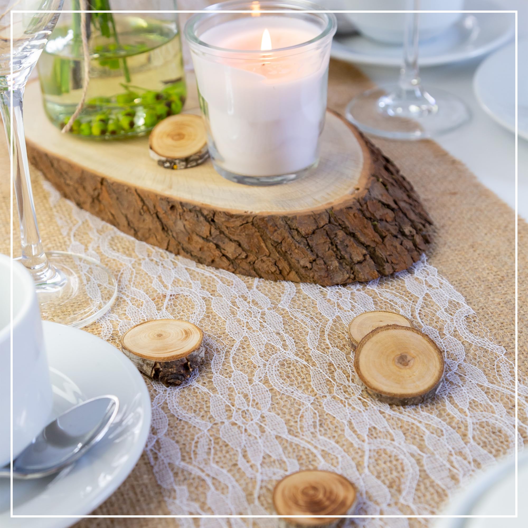 100%Mosel Bieżnik z koronki, w kolorze śnieżnobiałym (15 cm x 25 m) | Elegancka dekoracja stołu na ślub i chrzest, świąteczna dekoracja na wyjątkowe okazje