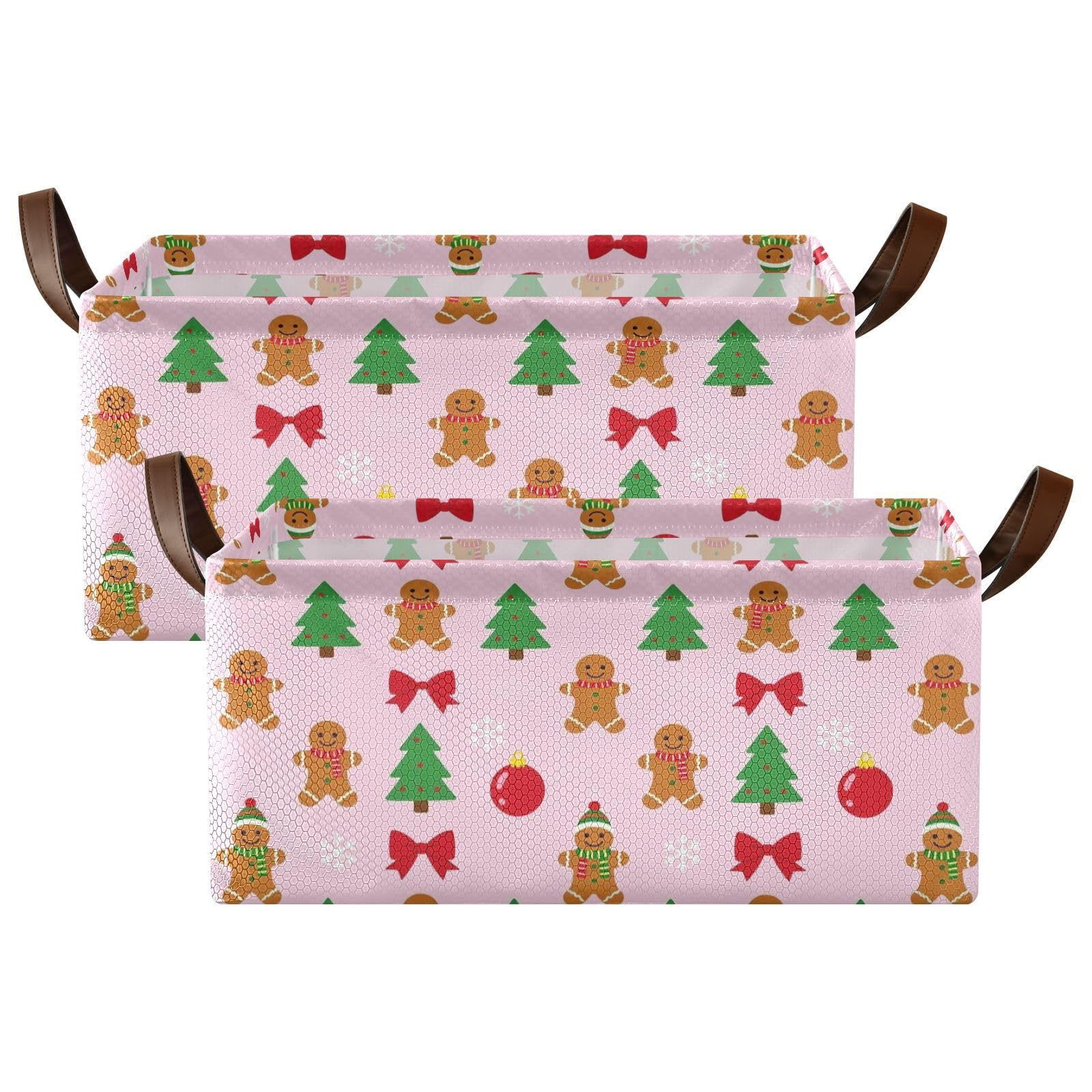 FRODOTGV Contenedor de poliéster resistente al agua para organización del hogar, árbol de Navidad, pan de jengibre, talla S