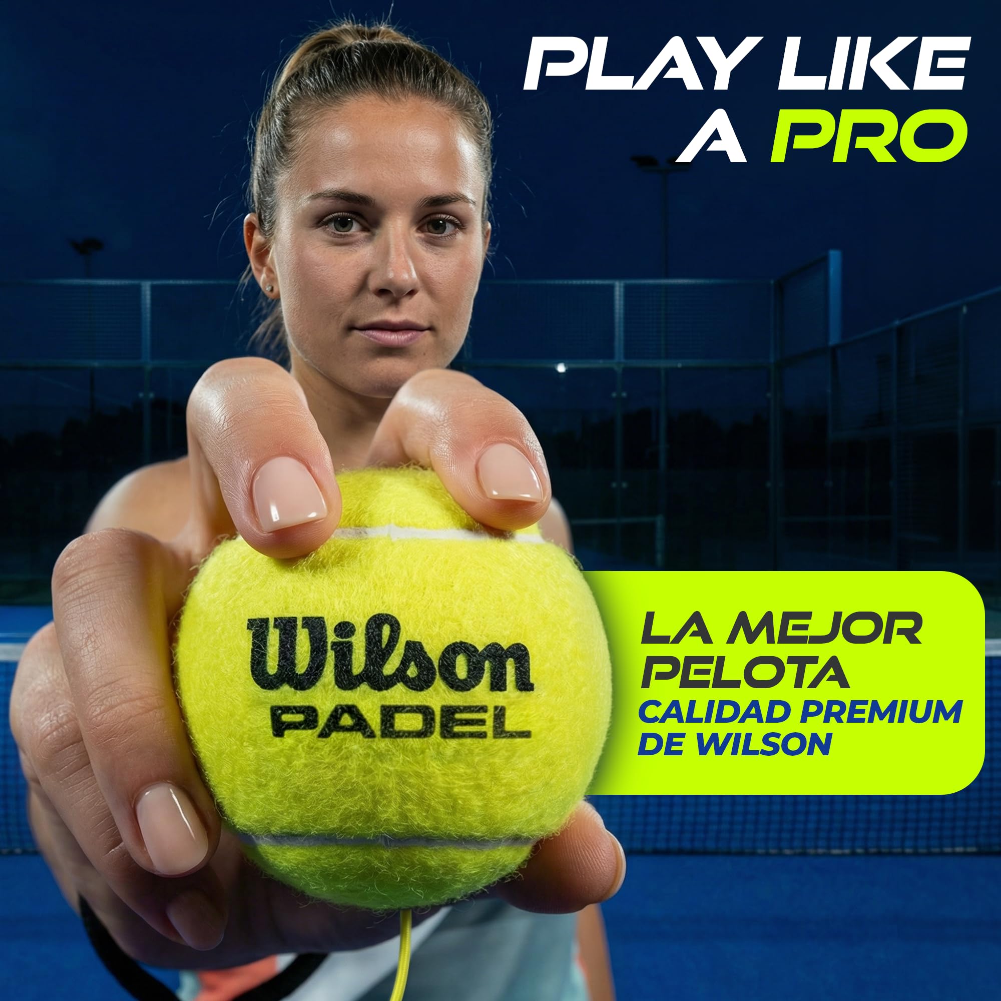MOVEMATE Dispositivo de Entrenamiento de Pádel/Tenis con Pelota Wilson® | Innovador Equipamiento Deportivo para Exteriores, en el Parque, en el jardín | con Bolsa de Transporte y vídeos de Ejercicios — view 4