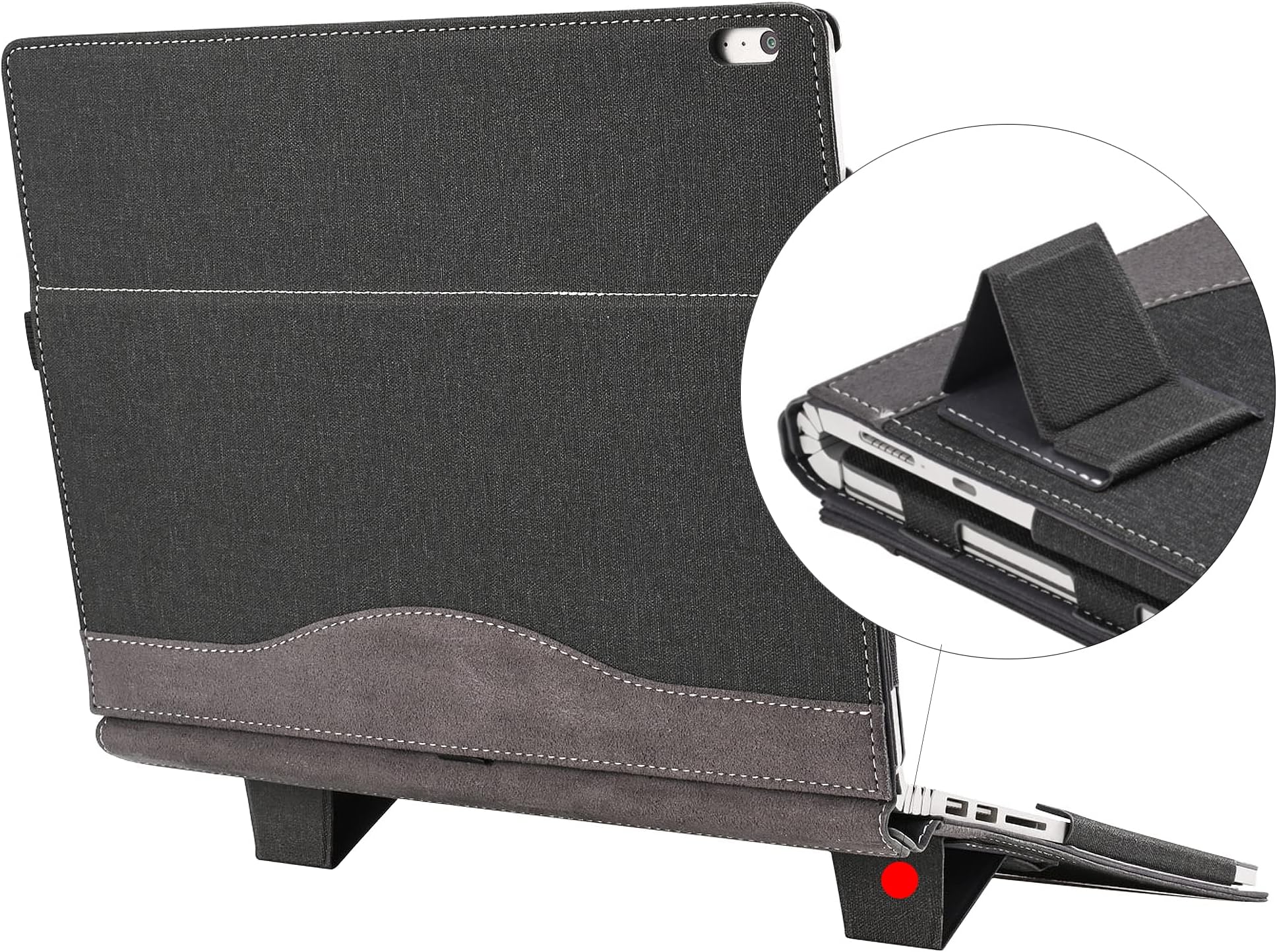 Laptop Cover Case for Microsoft Surface Book 3 15inch / Surface Book 2 15", PU Leather Protective Flip Folio Case with Keyboard Bracket