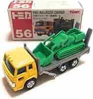 トミカ 運搬車セット TOMY ミニカー　日本製　ブルドーザ　トラック　いすず Amazon | トミカ 日本製 56 日野 ブルドーザ運搬車 1/102
