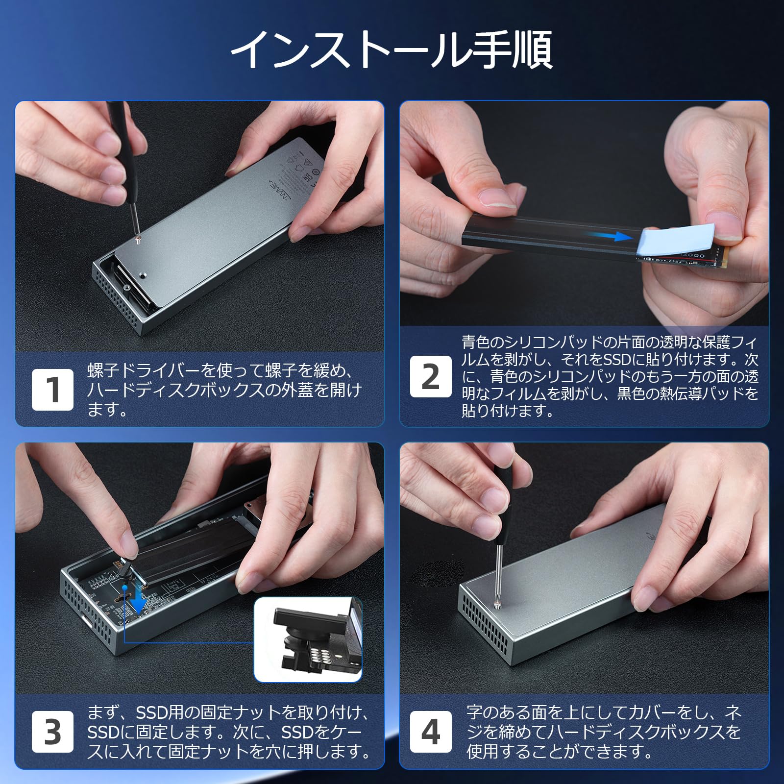 SAN ZANG MASTER Obudowa SSD 40 Gbps M2, obudowa USB 4 NVMe SSD do Thunderbolt 4/3 (szara)