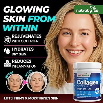 Marine Collagen Powder 10000mg | Type 1 & 3 Unflavoured | Wild Caught Fish | Hydrolysed Collagen Protein Peptides | 19 Amino Acids | Supplement for Women and Men | Kosher & Halal Certified | Made in EU