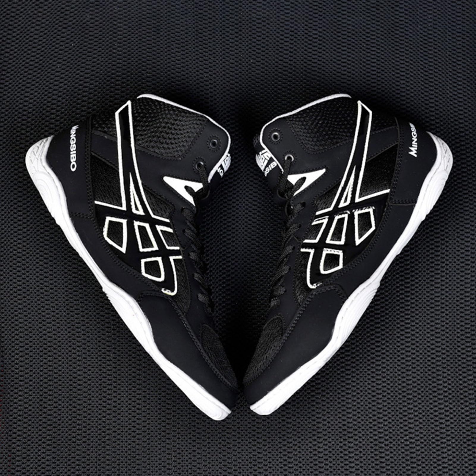 Chaussures de Lutte D'entraînement Respirant,Chaussures de Boxe Professionnelle pour Hommes Professionnel Résistant À l'usure,Chaussures de Musculation pour Adultes Et Jeunes