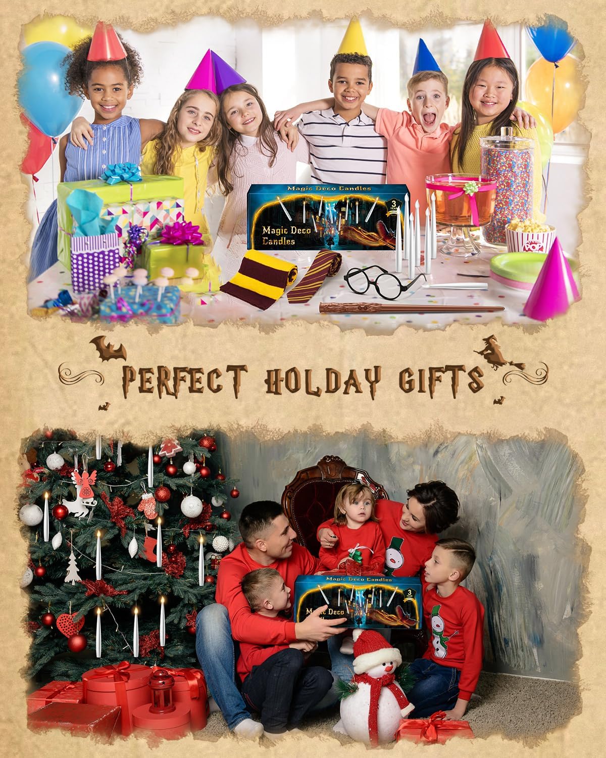 24 Pack Floating Candles with Wand Remote -Christmas Hanging Candle,Magic Flameless Taper Candles Floating Lights Gifts for Halloween Decorations Wedding Birthday Party Decor