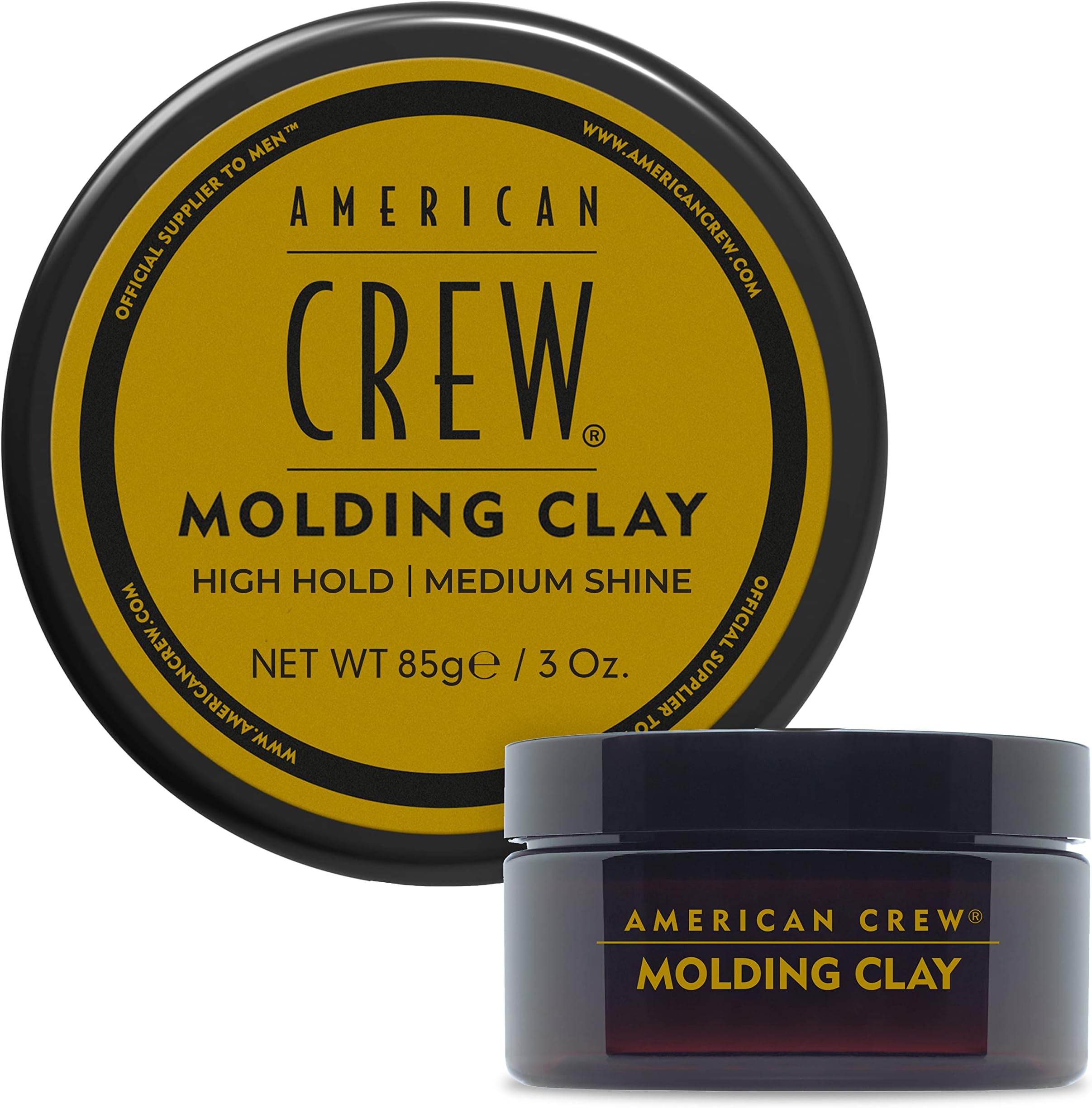 Men's Hair Molding Clay (OLD VERSION), Like Hair Gel with High Hold with Medium Shine, 3 Oz (Pack of 1)