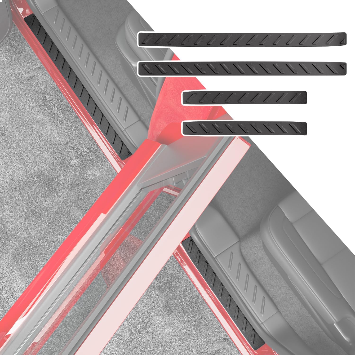 powoq door sill protector compatible with 2023-2025 chevy colorado gmc canyon car door sill guard tpe 4pcs car entry protection replacement for 2023 2024 2025 chevy colorado accessories compatible with 23-25 chevy colorado