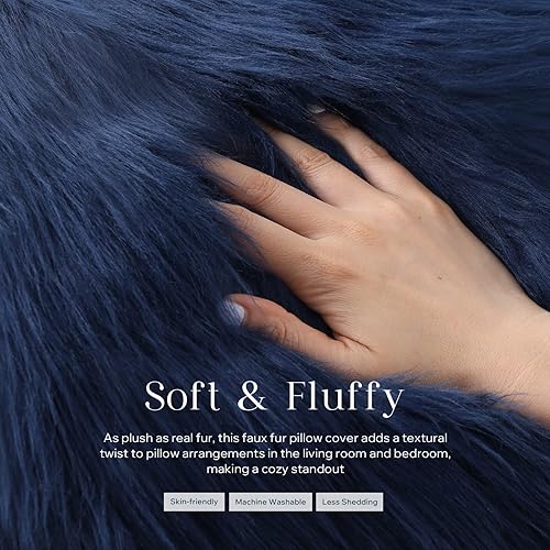 Miniatura 2 de Phantoscope - Juego de 2 fundas para cojín estilo piel sintética de la serie Merino