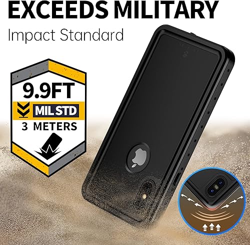Miniatura 3 de BEASTEK Funda impermeable para Apple iPhone Xs MAX, serie NRE, a prueba de golpes, con protector de pantalla integrado, funda protectora de cuerpo