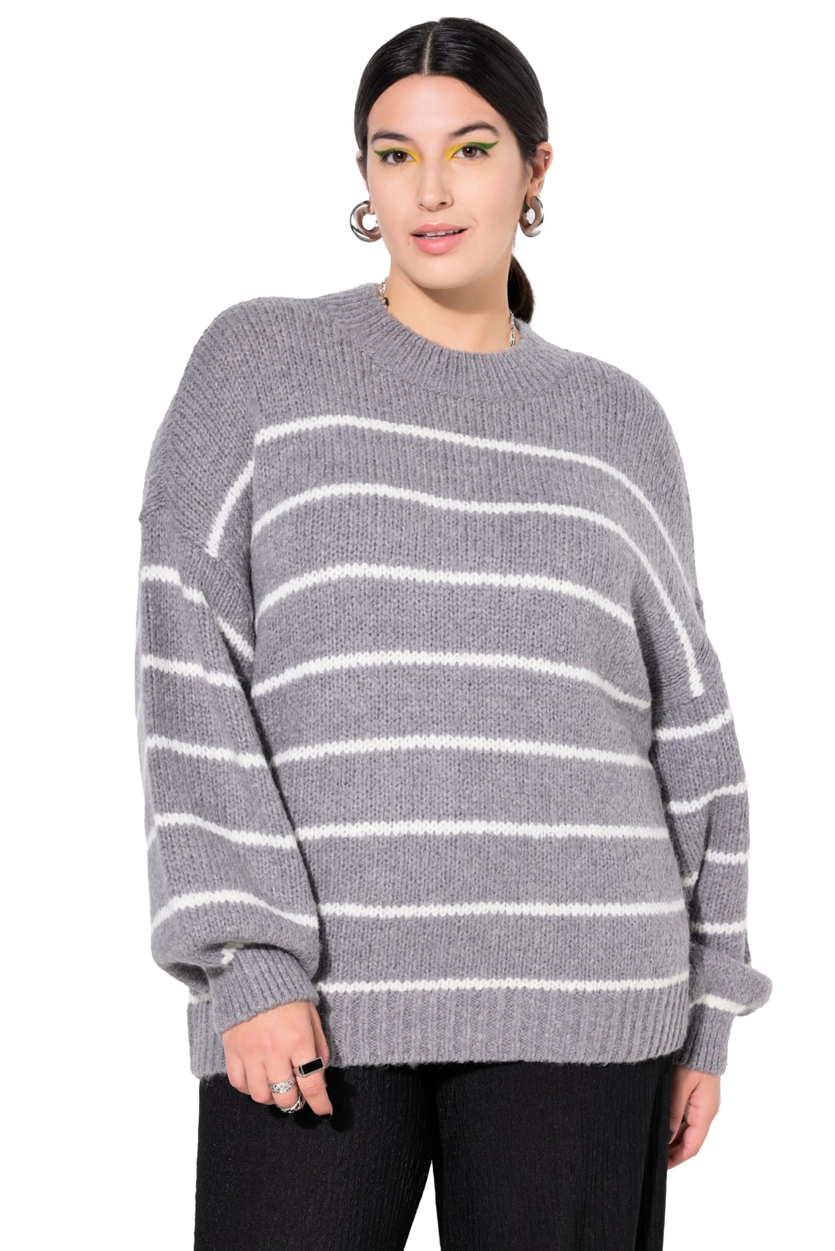 Studio Untold Damen große Größen Übergrößen Plus Size Pullover, Oversized, Ringel 837834