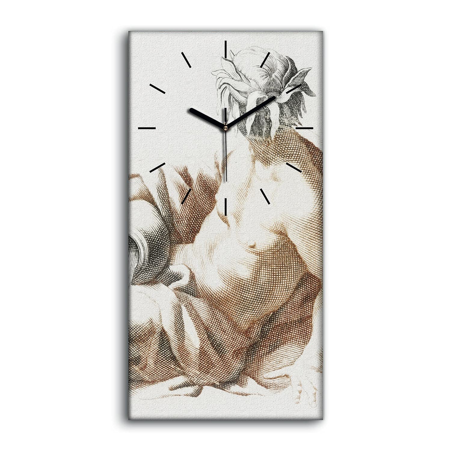 Art Mural Horloge Silencieuse Toile Grèce Antique Salon Déco Moderne Chambre 30x60