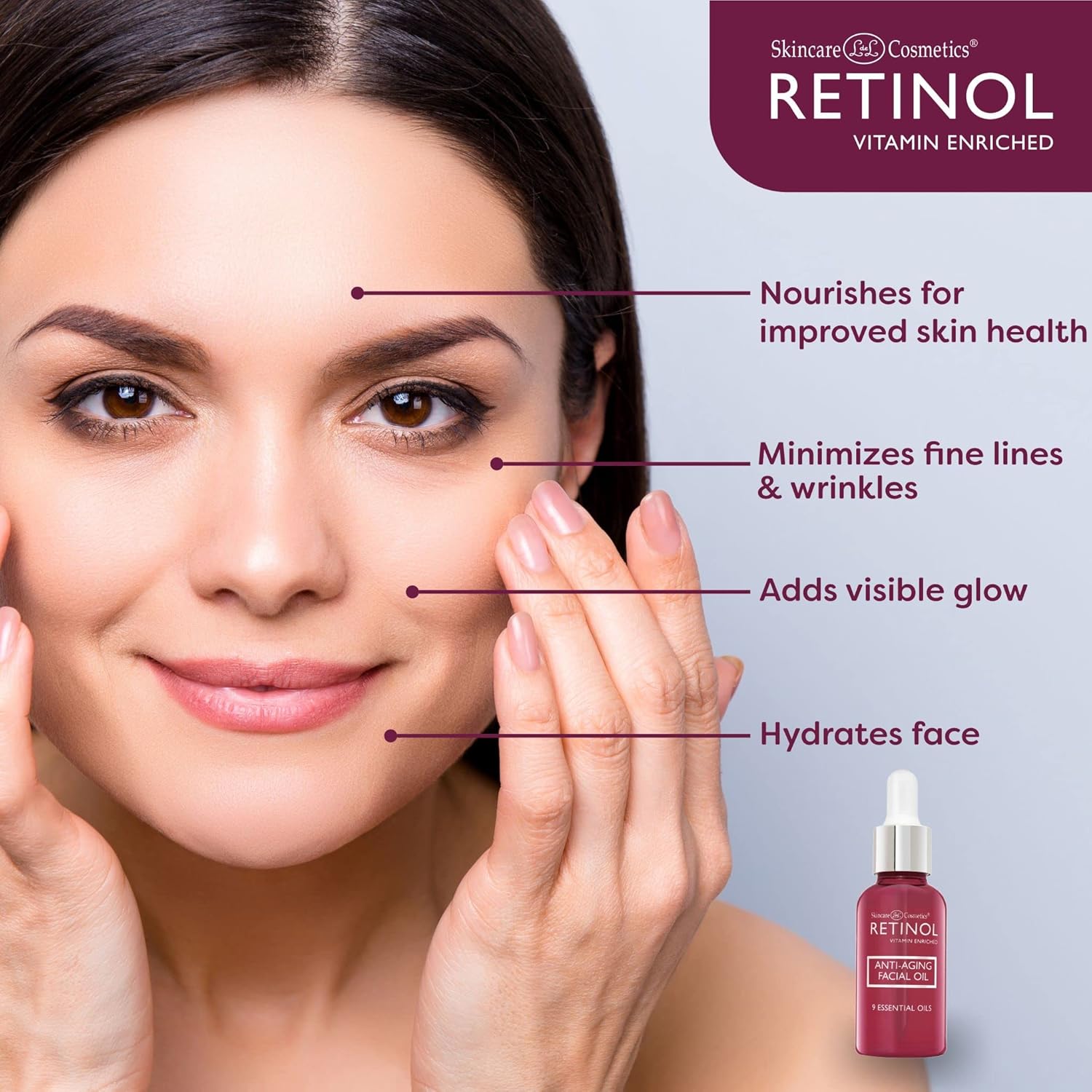 LIVAURA Retinol Anti-Aging Facial Oil – Instantly Adds A Glow To Your Face For A Younger Look – Radiance Booster With Nine Essential Oils Restores Hydration & Nourishment To Your Skin Night & Day - Image 4