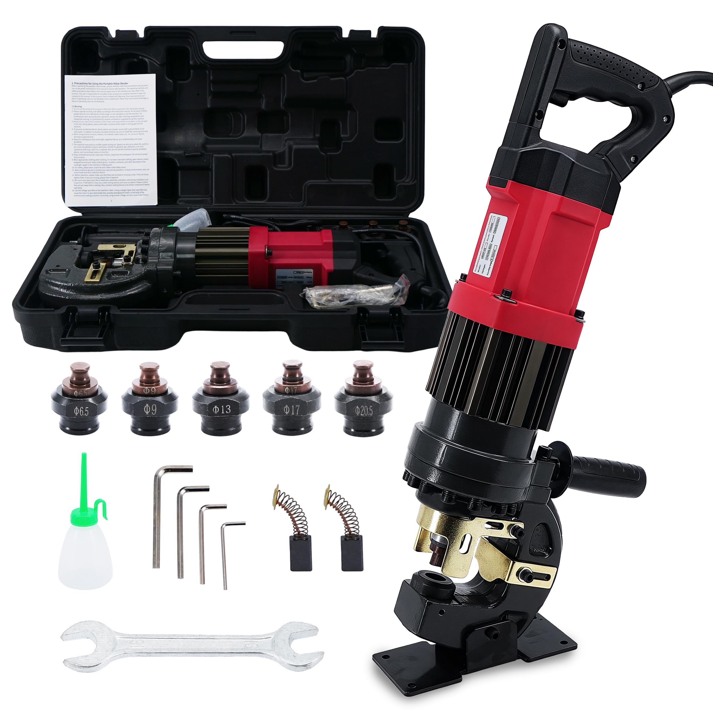 Photo 1 of 1400W Electric Hydraulic Hole Puncher, 22T Heavy Duty Metal Punching Machine Steel Hole Puncher MHP-20 with 5 Dies ?1/4" 3/8" 1/2" 11/16" 13/16"- 110V Portable Hydraulic Hole Punch for Steel