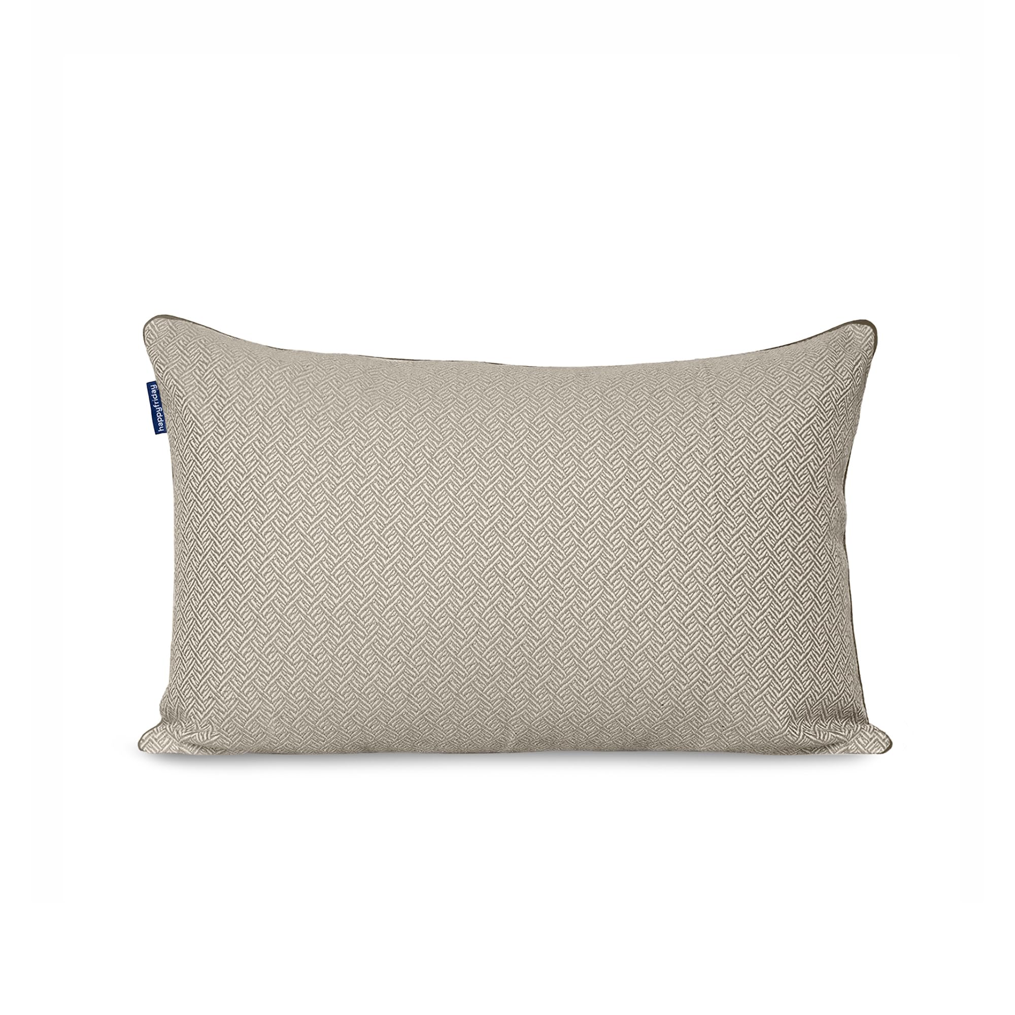 Coussin decorative 60x40 beige Herringbone dehoussable avec tissage chevron haut de gamme