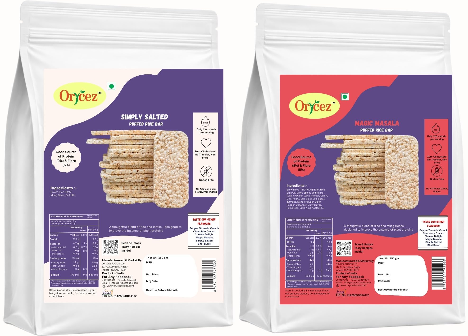 Combo Pack Of Simply Salted & Magic Masala Puffed Brown Rice Cake 2*150gm, Authentic Indian Masala Taste, Perfect evening snacks. Guilt-free, Non-fried, Rich in plant protein & high in fibrepack, Evening snack, Guilt free, Non fried, Plant Protein & Hight Fibre-image-26