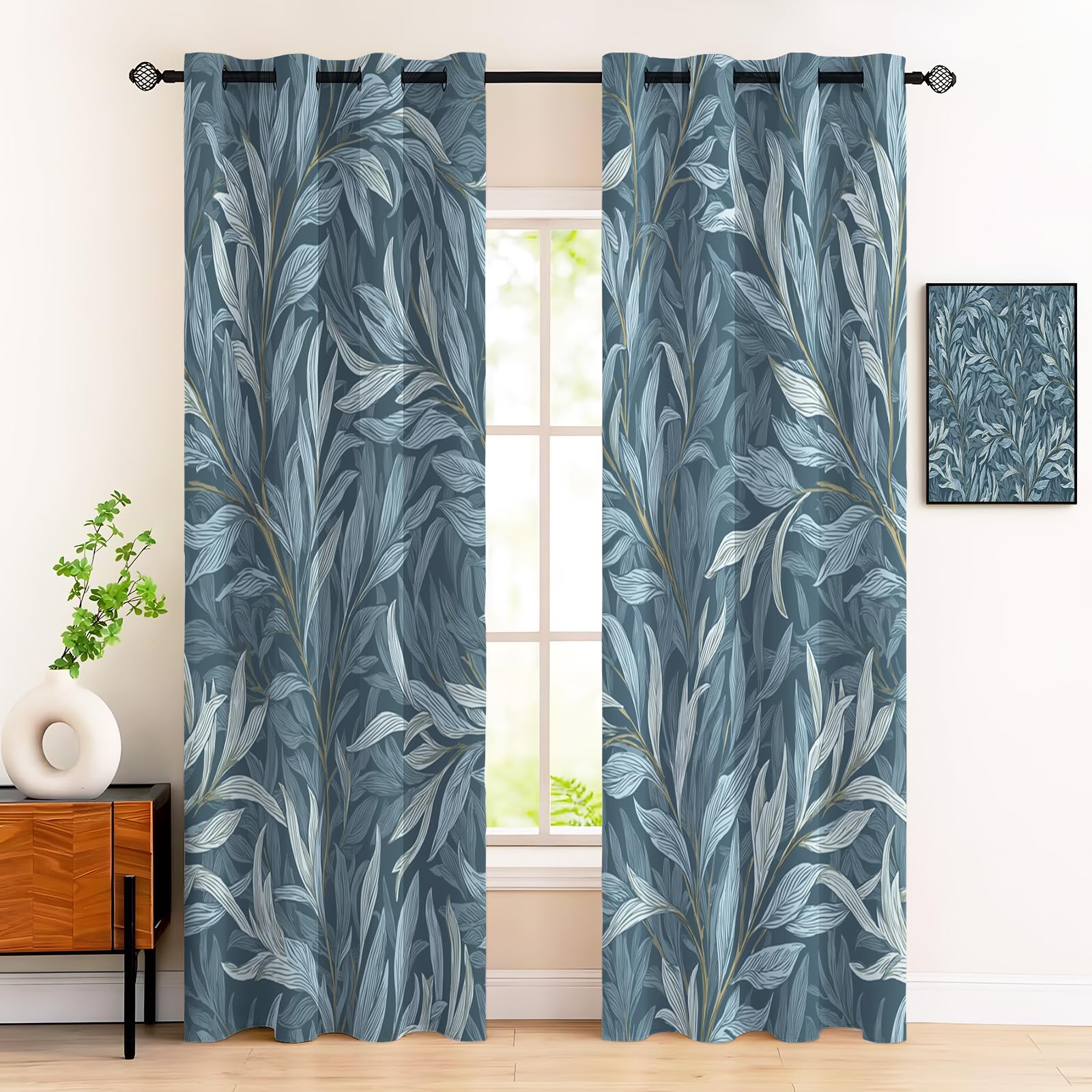 Rideau à oeillets style naturel moderne pour créer un cocon dans le salon