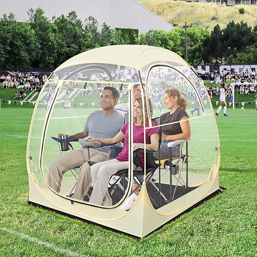 Eapele Sports Tent, Instant Pop-Up Tent Shelter, 63"x63"x63"H Outdoor Clean Bubble Tent, Provides Rain Tent Protection for Watching Sports Events, Camping, Fishing, Cheering, and Parades