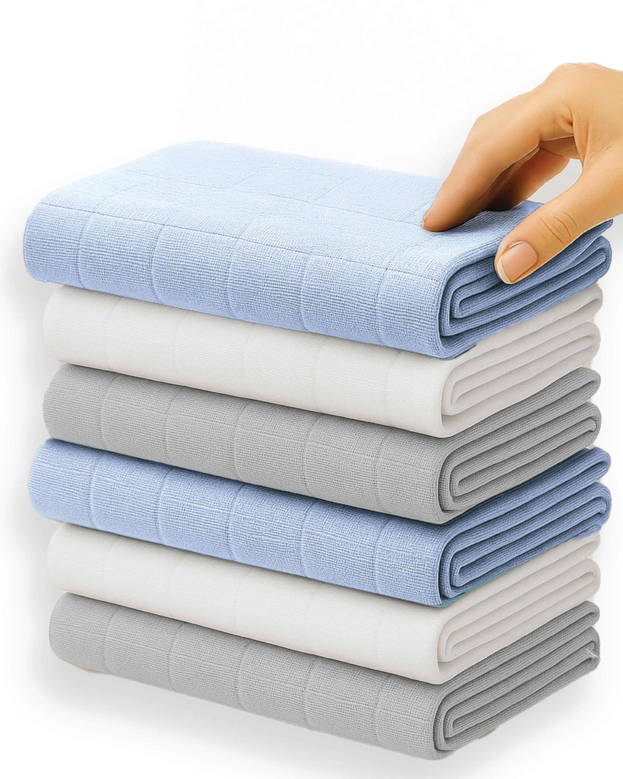 Soft Touch Newborn Essentials 100% Cotton Baby Muslin Cloths 6 Pack 70 x 70 cm