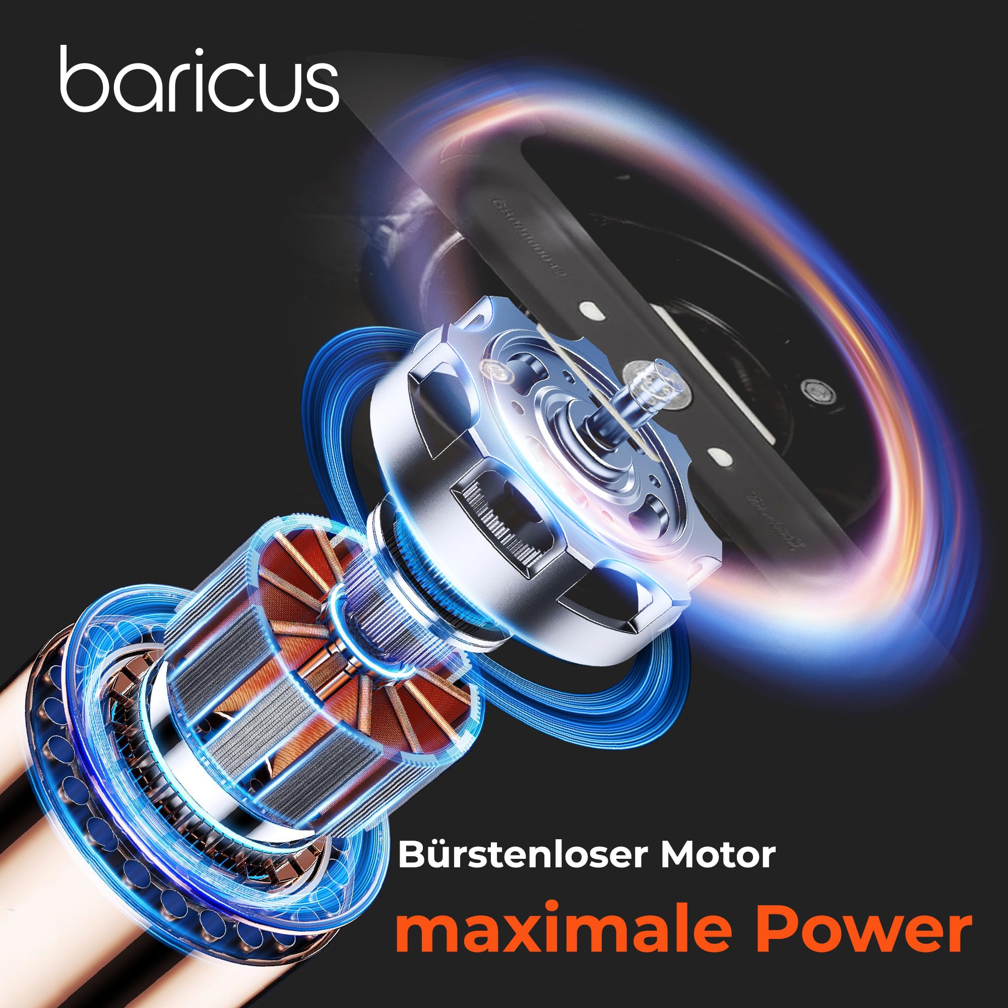 BARICUS Akku Rasenmäher Brushless 38 cm Display 2x4Ah 36V – B-Ware | Brushless Motor · Digitales Display · 38 cm Schnittbreite · 2×4,0 Ah Akkus inkl.