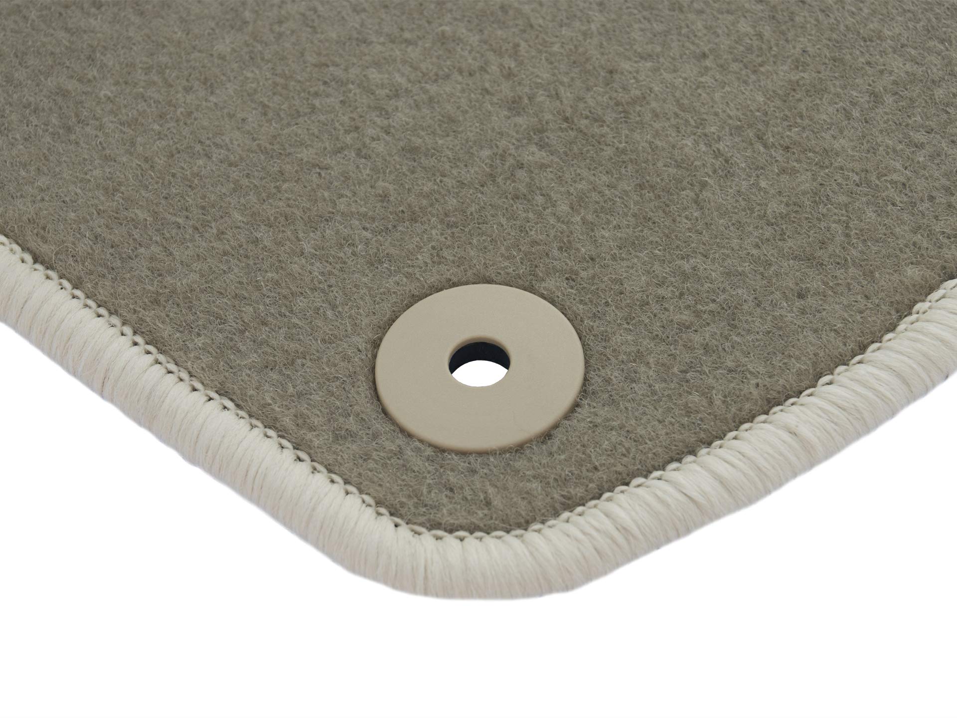 Motohobby - Juego de 4 Alfombrillas de Terciopelo para Alfa Romeo 159 (2005-2012), Color Beige Oscuro