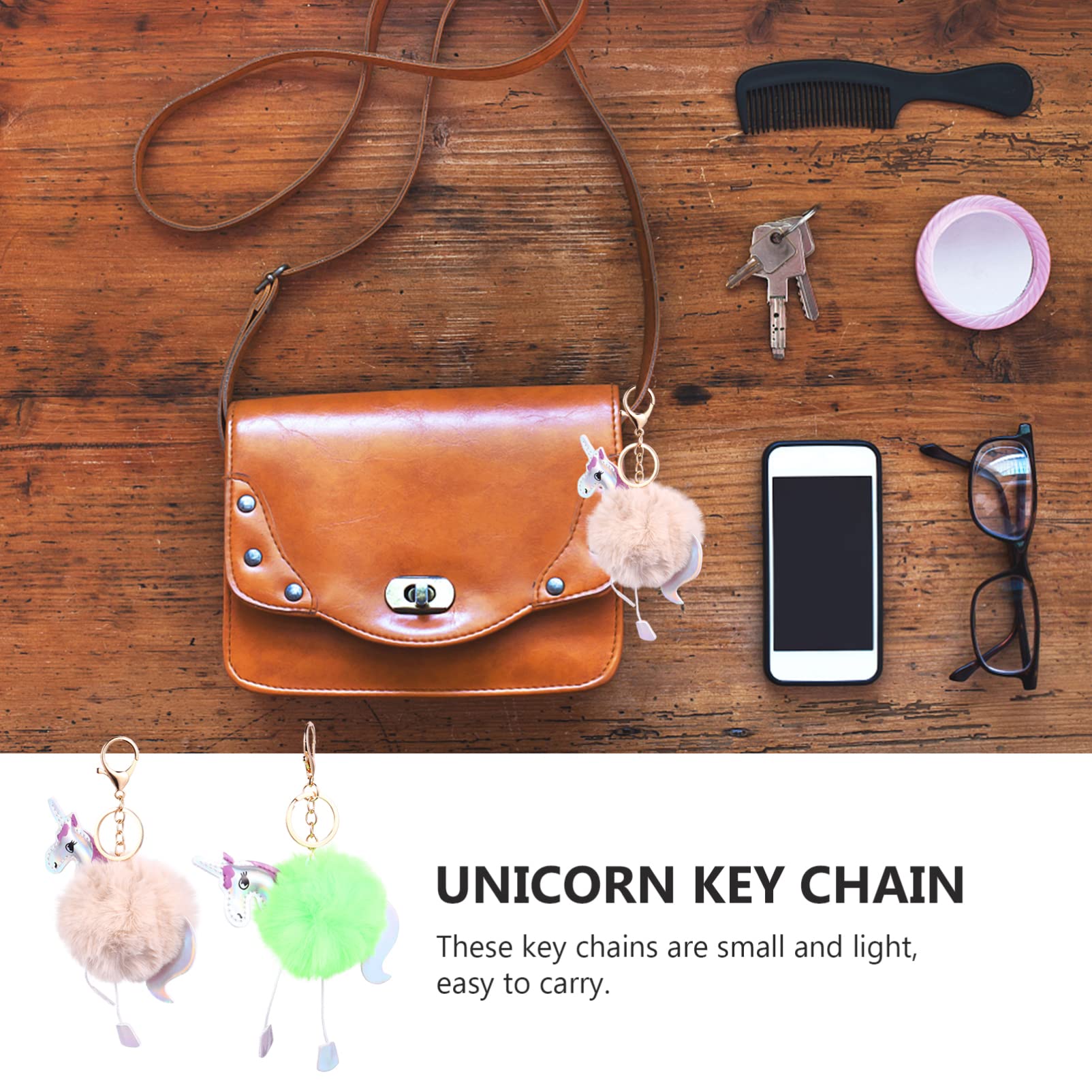 OKUMEYR 1Set Plush Unicorn Keychain Cute Keychain Pendants for Bags Soft Plush Present for Friends and Family Stylish and Lightweight Key Chains