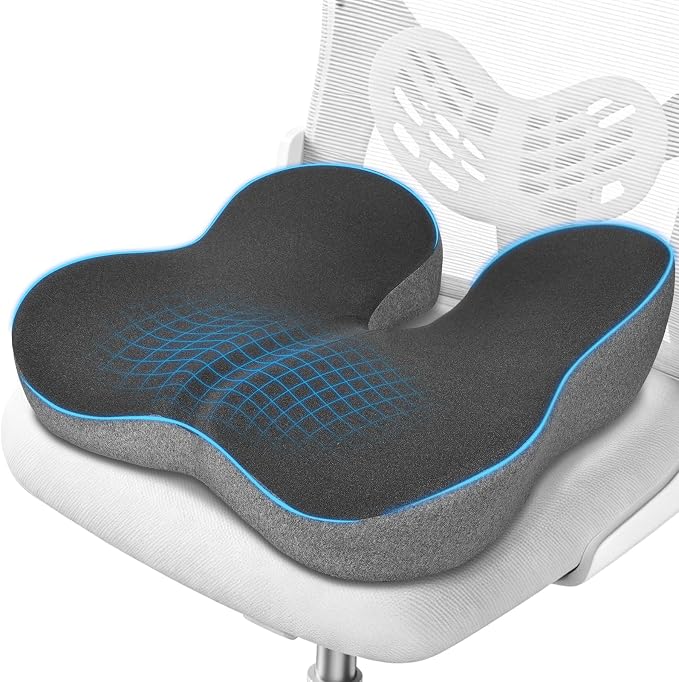 RaMokey Memory Foam Seat Cushion: Ergonomic Coccyx Support
