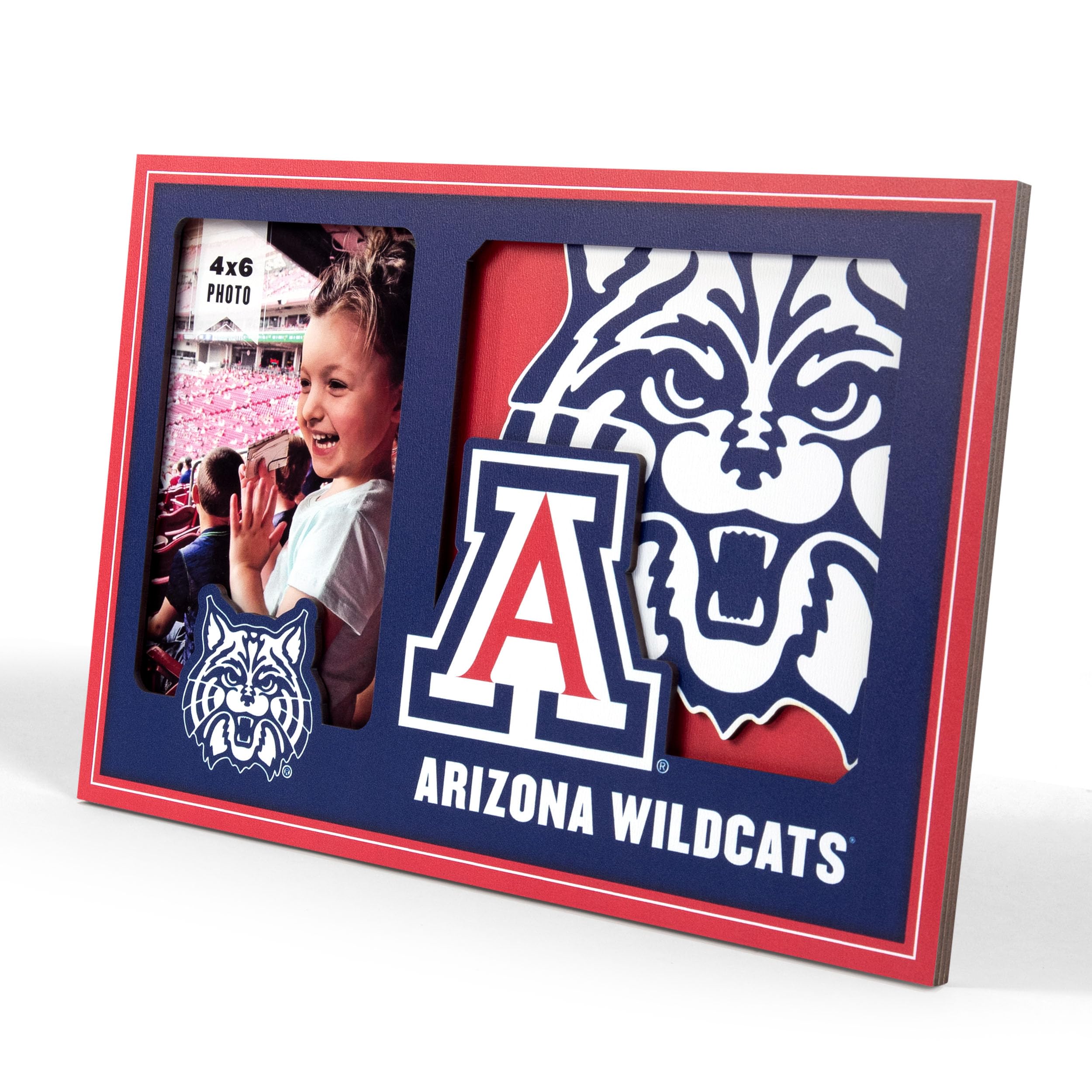 Marco de fotos 3D de Arizona Wildcats YouTheFan para recuerdos de baloncesto