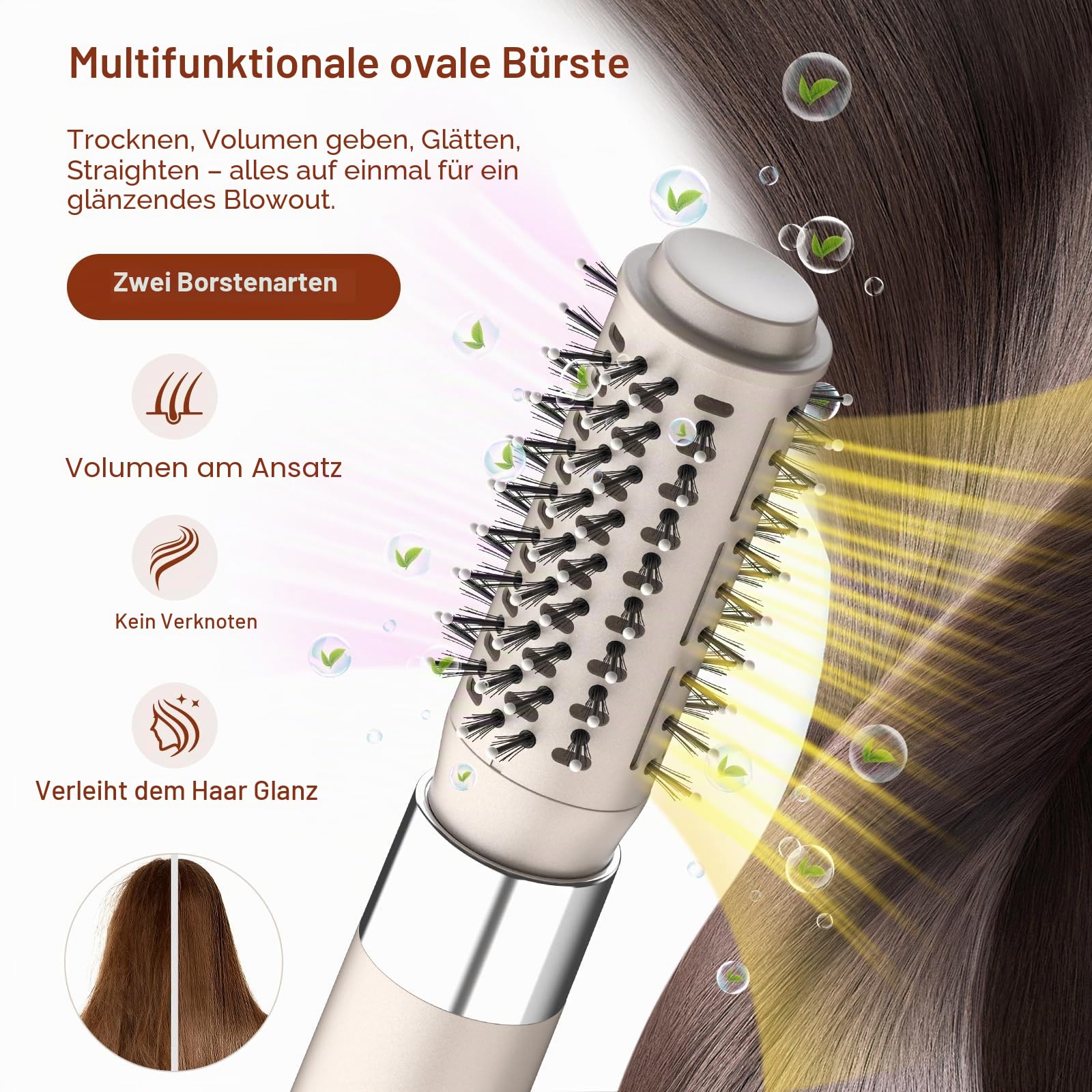 5 IN 1 Haarstyler - MESCOMB 110,000U/Min Air Styler mit Hochgeschwindigkeits Haartrockner, Automatischer Locken, Volumizer und Glätteisen, Ionen Haartrockner Schnell Trocknend