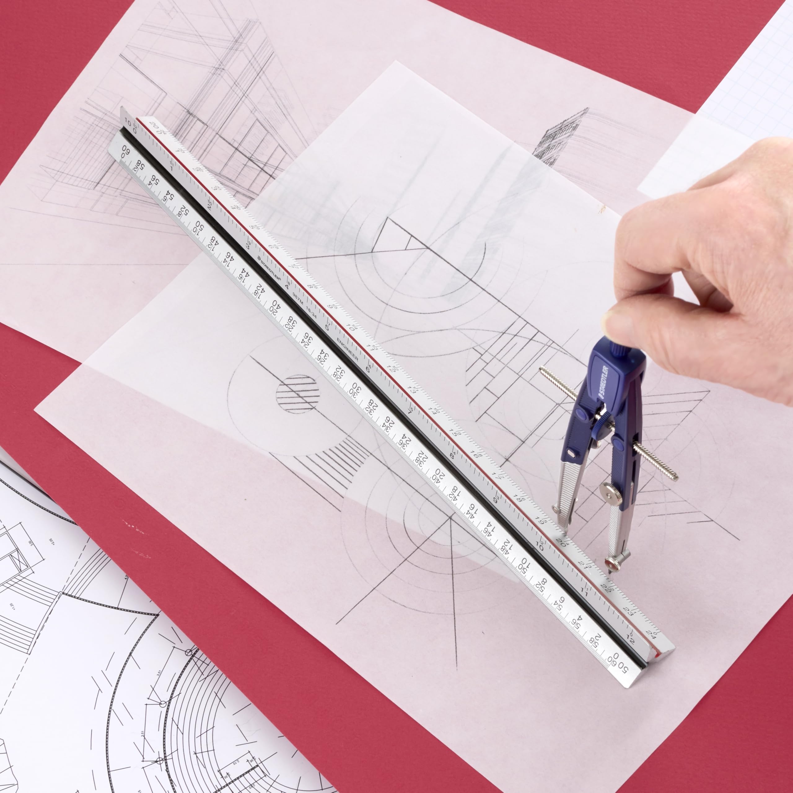 Staedtler 30,5 cm (30,5 cm) aluminiowa trójkątna waga (987M1834BK)