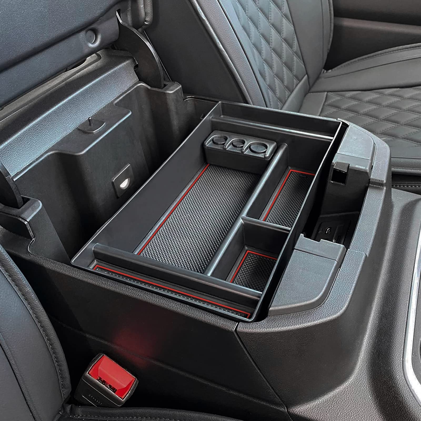 TOPINSTALL Bandeja De Consola Central De Tamaño Completo Compatible Con Chevy SilveradoGMC Sierra 2014 2018 Y Chevy Tahoe 2015 2020suburbangmc