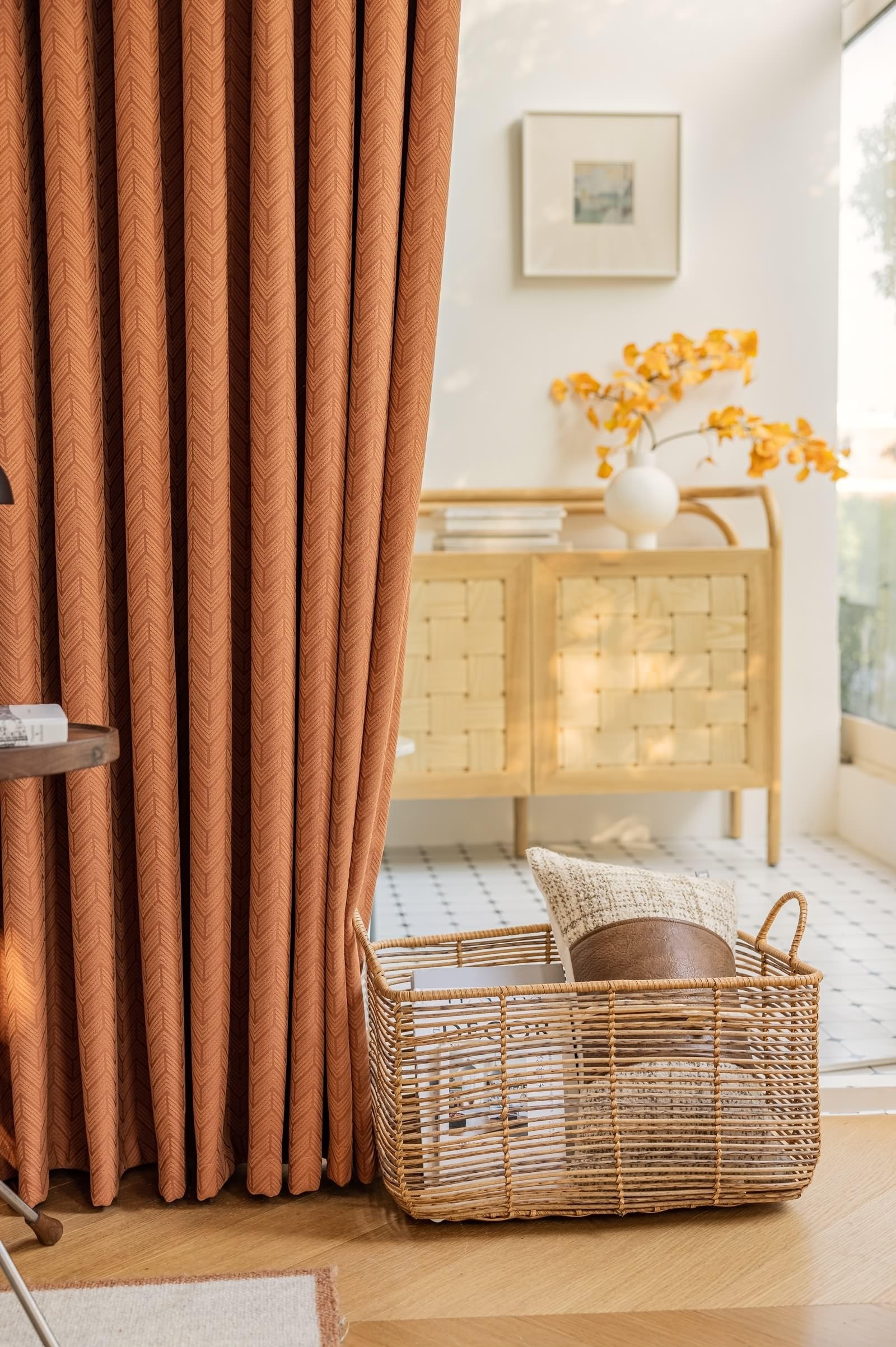 Home Maison-Tenda in Tessuto Jacquard, a Righe 09375-8-AL ciniglia Verticale, con Occhielli, 135 x 260 cm, Bleu Canard/Argent, 135 x 260