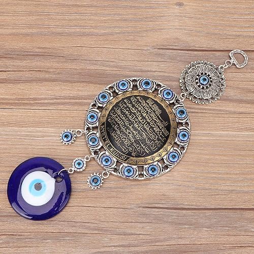 Miniatura 8 de Amuleto de bendición de ojo islámico, protector de decoración de pared, colgante musulmán para decoración del hogar y dije de buena suerte, con
