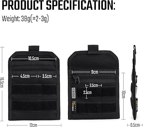 Miniatura 2 de TACTICAL GEEK EXT3 - Bolsa EDC ligera, bolsillo organizador ligero, bolsa de nailon portátil con bolsillo independiente para herramientas multiusos