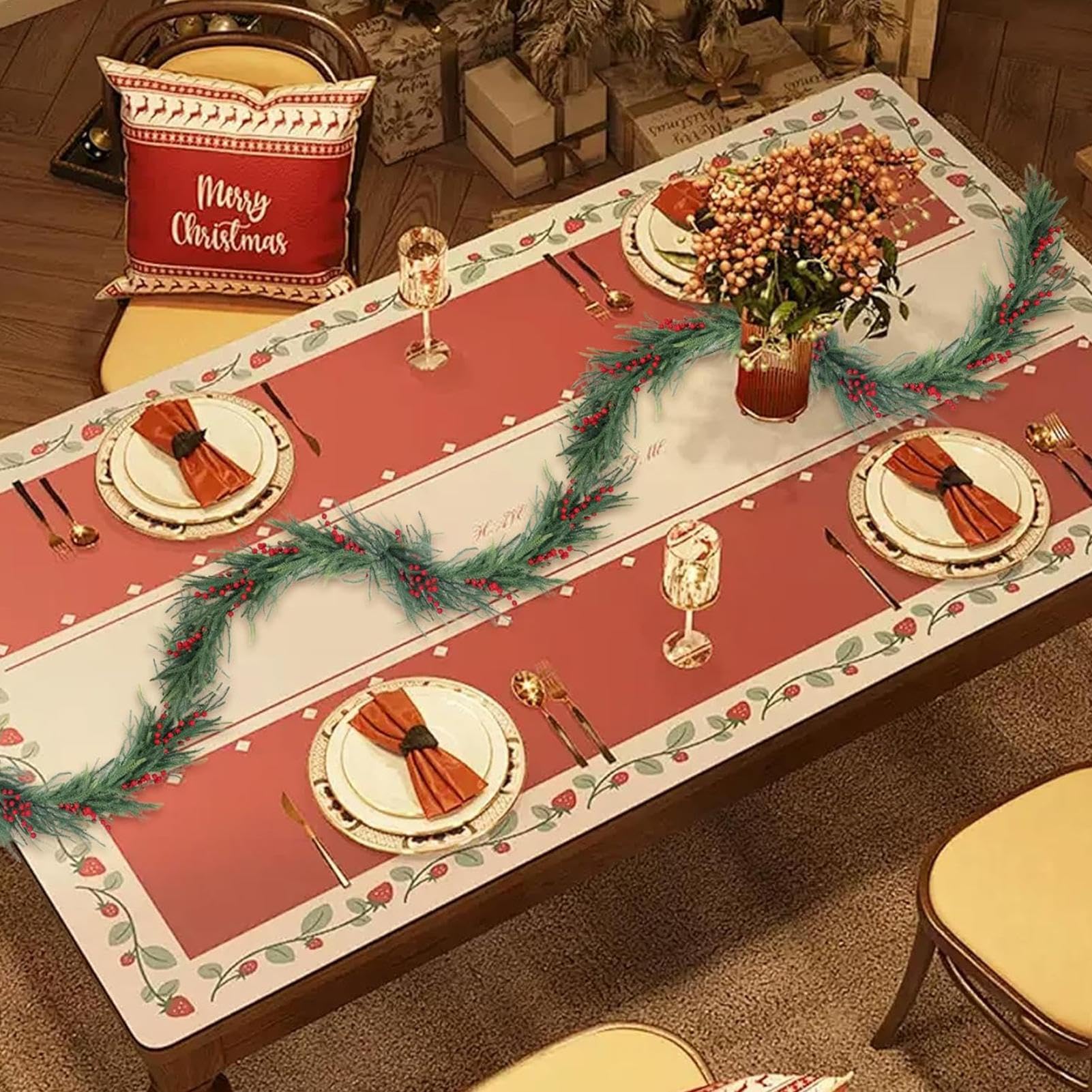 Produktbild von Zederngirlande, Norfolk-Kiefer-Girlande, Künstliche Zedern-Girlande, Fühlt Sich Echt An, Norfolk-Kieferzweige Aus Zeder, Weihnachtsgirlande Tisch