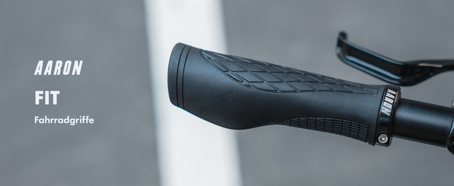 AARON FIT Fahrradgriffe mit Gel Dämpfung | Sportliche Lenkergriffe aus rutschfestem Gummi