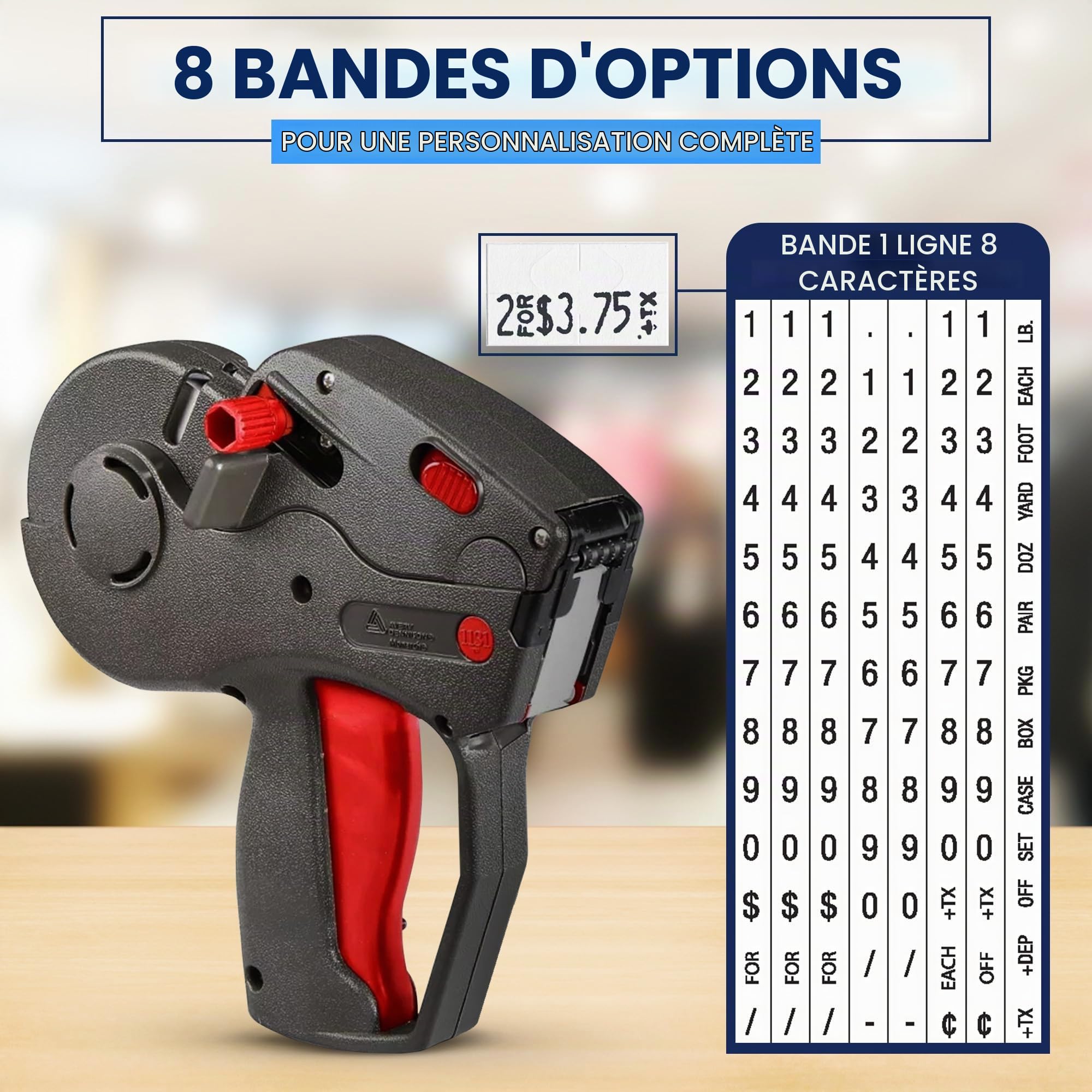 Perco Monarch 1131 Kit de démarrage avec pistolet de prix avec étiquettes, 10 000 étiquettes de prix blanches et encre préchargée