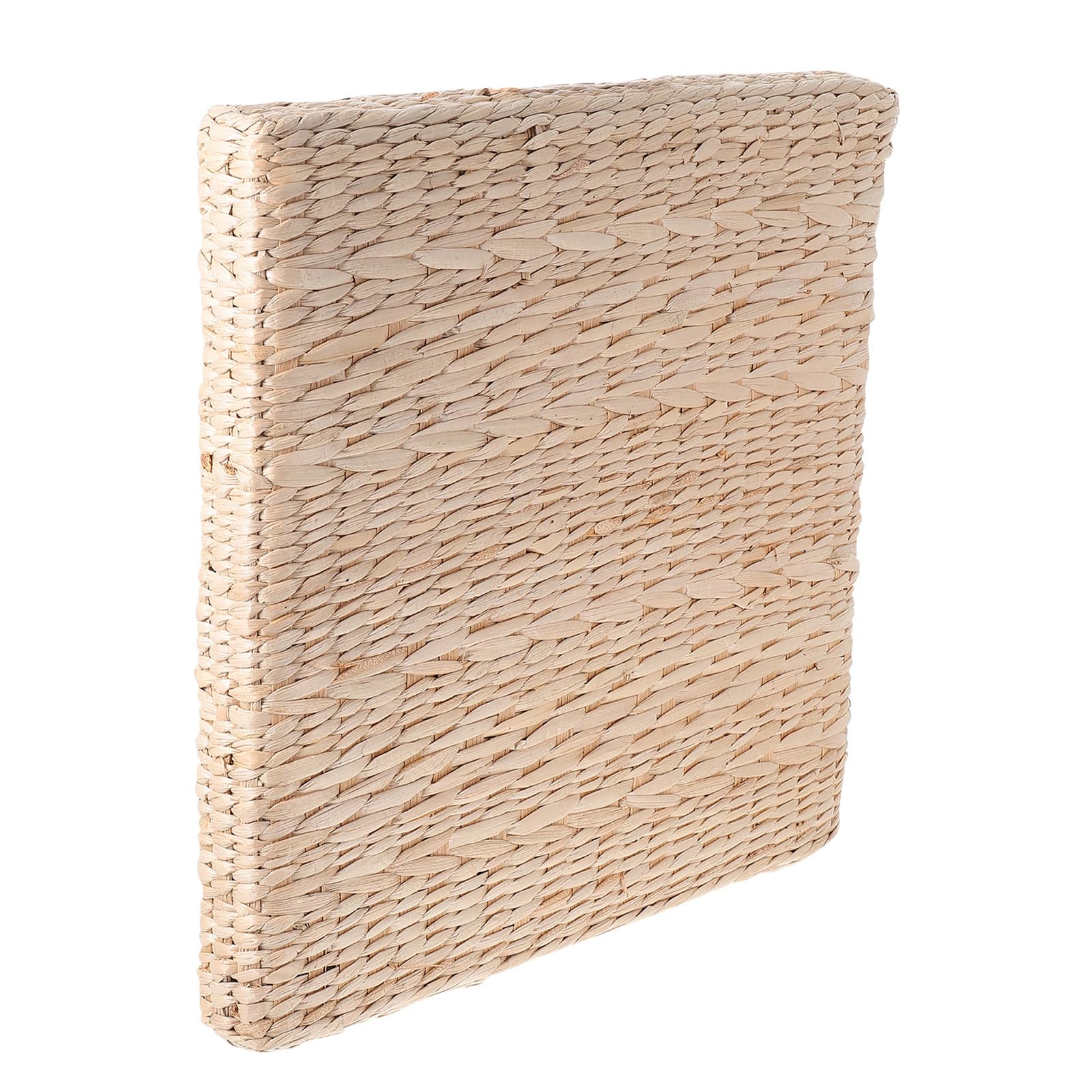 Coussin de siège tressé en paille synthétique design beige