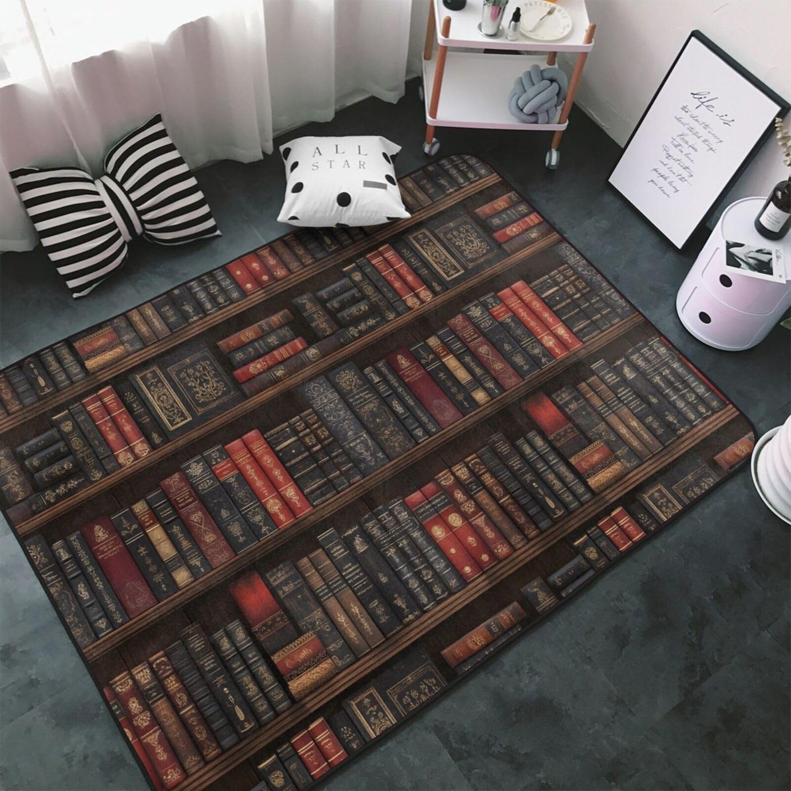 Tapis imprimé rétro doux idéal pour la chambre ou le salon