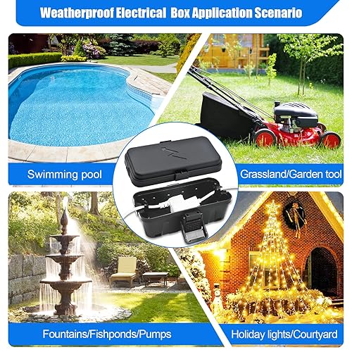 Miniatura 7 de Hrensaw Caja de conexión eléctrica pequeña resistente a la intemperie (interior de 5.5 x 3 x 2.2 pulgadas), caja eléctrica para exteriores,