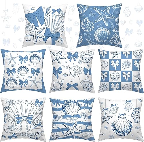 Miniatura 12 de 8 piezas 18x18 pulgadas Fundas de almohada con lazo rosa Coquetas almohadas Fundas de almohada con lazo rosa Decoración de habitación coqueta