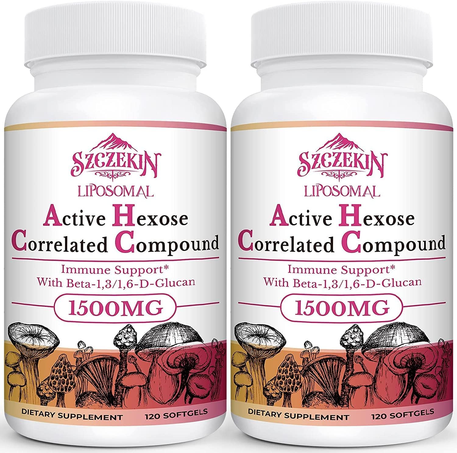 1500mg Liposomal Active Hexose Correlated Supplement,240 Soft Gels Beta-Glucans with Natural Mushroom Extract, Immune System, Liver Function, Maintain T-Cell & Killer Cell Activity