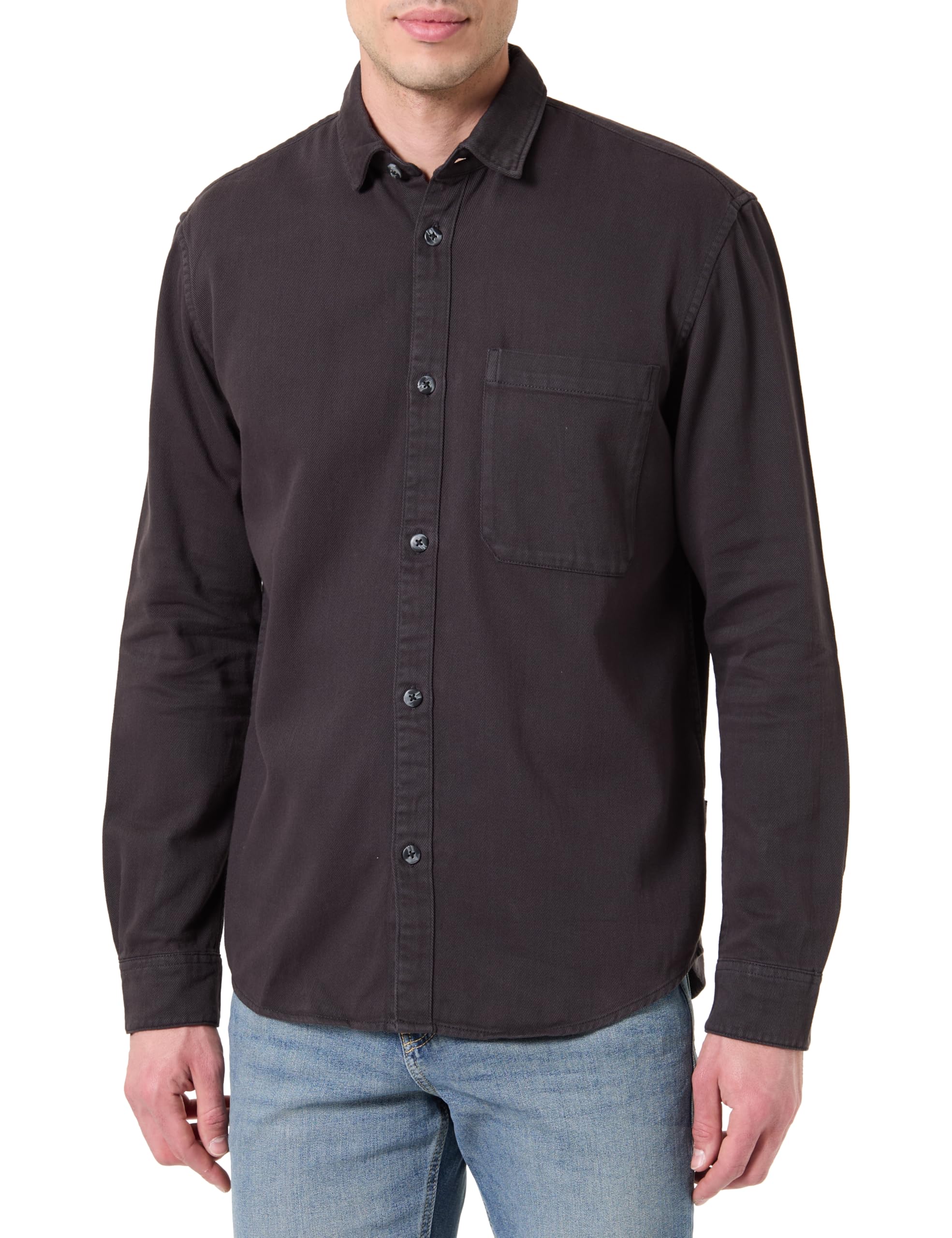 TOM TAILOR Denim Herren Relaxed Fit Gament Dye Overshirt Hemd