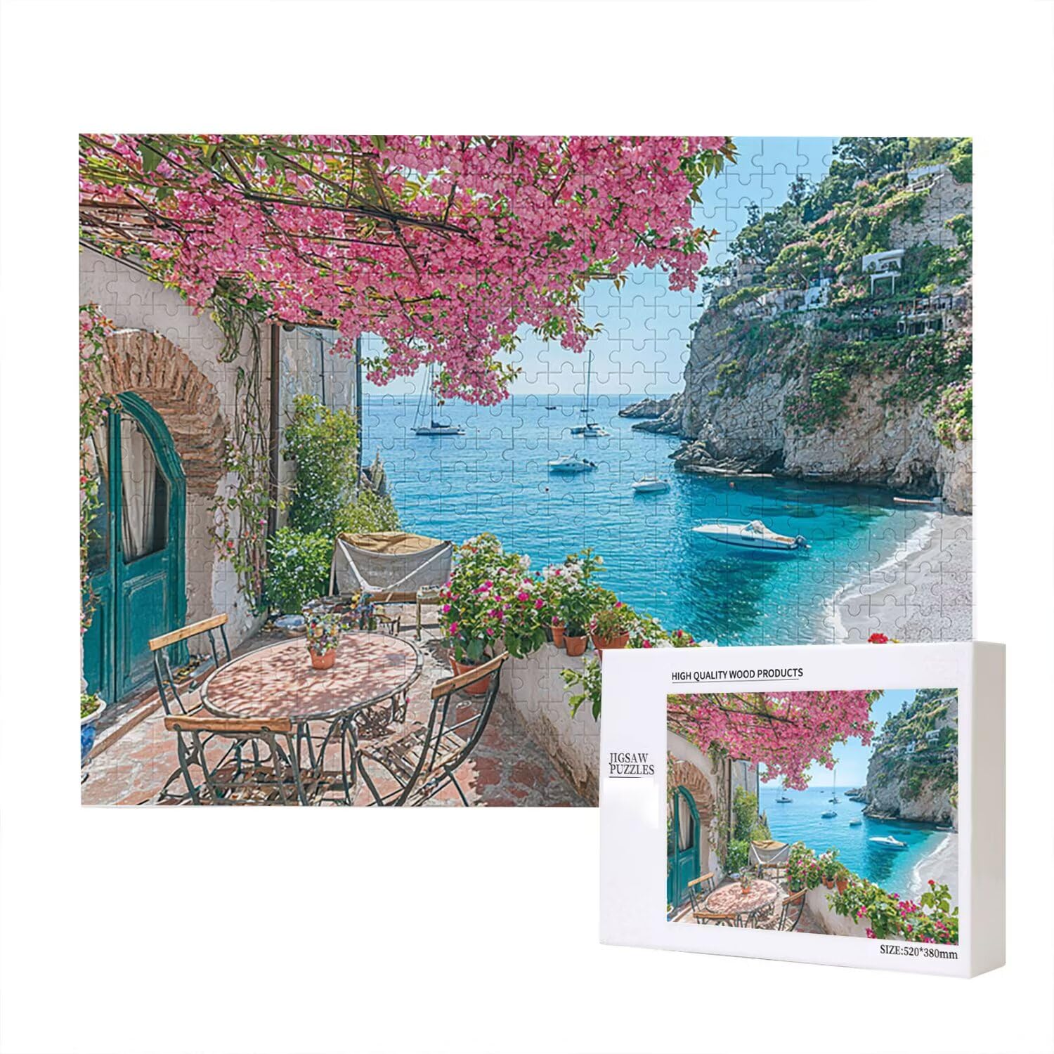 Jigsaw Puzzle, 5000 Pezzi Puzzle Classici, Costiera Puzzle Rilassamento Intelligence, Mpossibile Difficile Puzzle Impegnativo per Adulti Puzzle Gioco Familiare, Regalo per Amore Amico Vista fr0-835