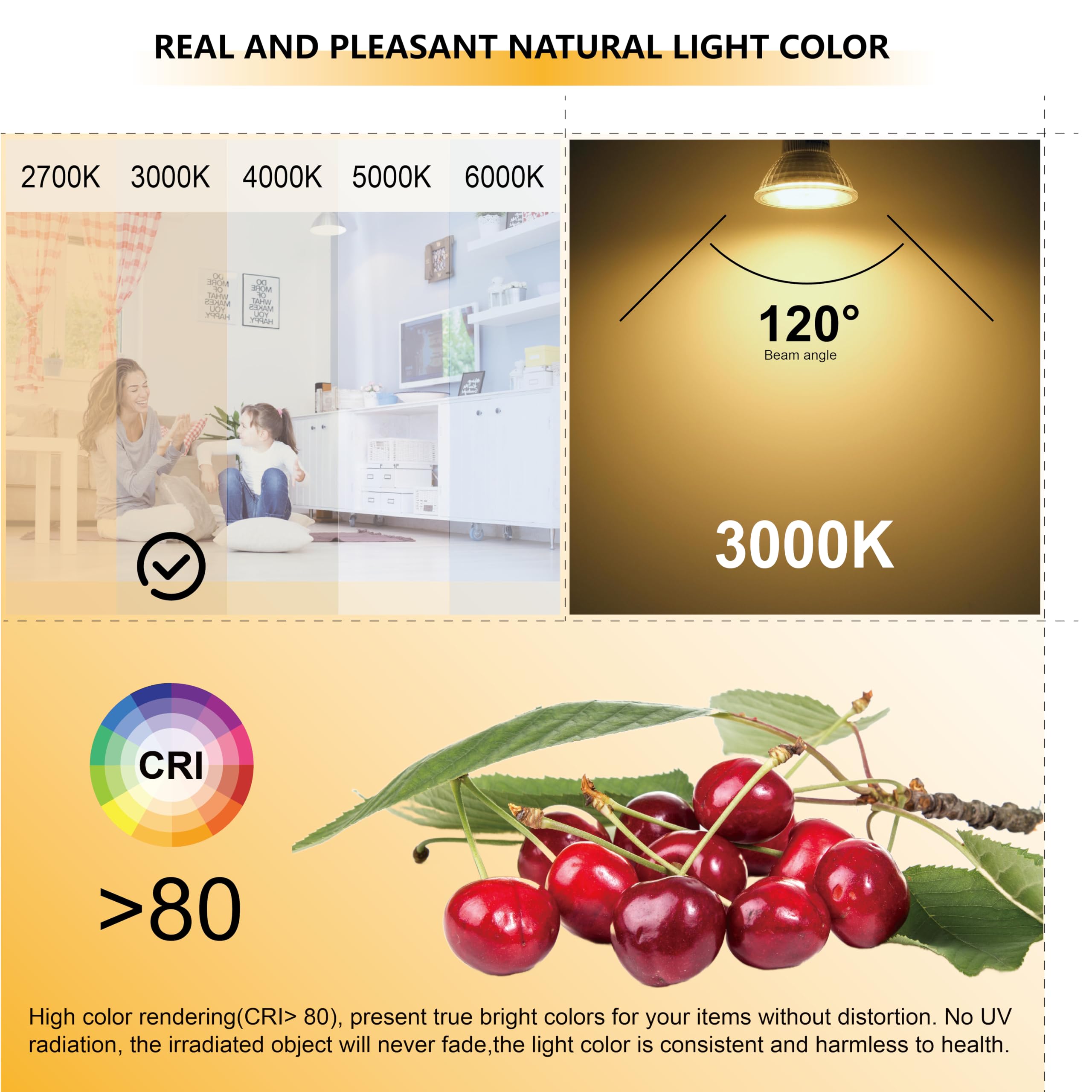 EACLL GU10 LED Warmweiss 10W Ersetzt 140W Halogen Leuchtmittel, 10er-Pack. 1050 Lumen 3000K Birnen, AC 230V Flimmerfrei Strahler, Abstrahlwinkel 120 Grad Spot, Nicht Dimmbar Ø50xH53mm Reflektorlampen