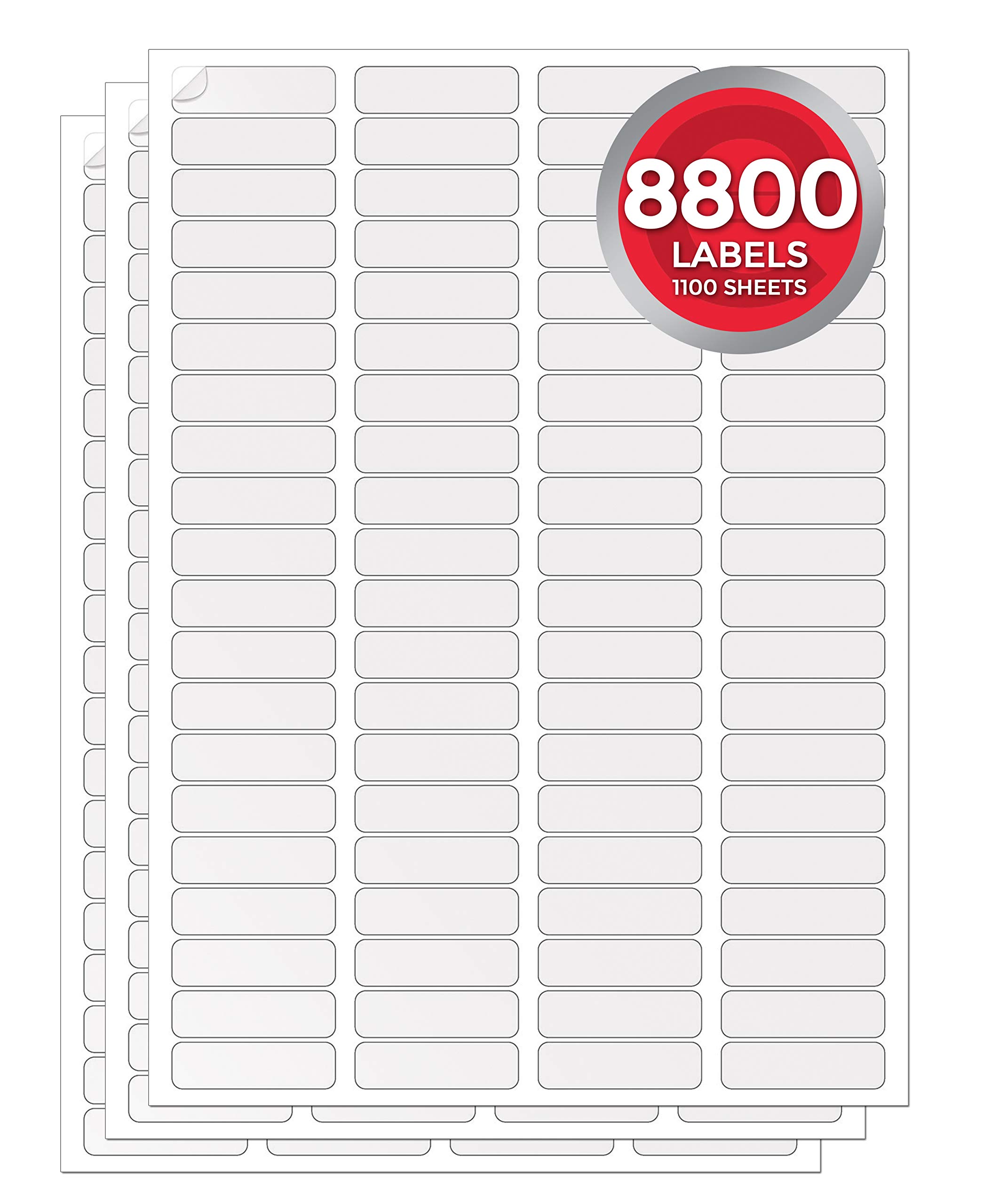 enKo Products 8800 Labels, 1/2" x 1- 3/4" - White - Address, Mailing, Shipping & Barcode Blank Labels for Laser and Inkjet Printers
