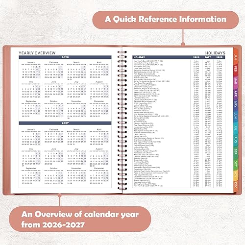 Miniatura 4 de Agenda de citas 2026, agenda semanal 2026, enero de 2026 a diciembre de 2026, 9 x 11 pulgadas, agenda diariapor hora 2026
