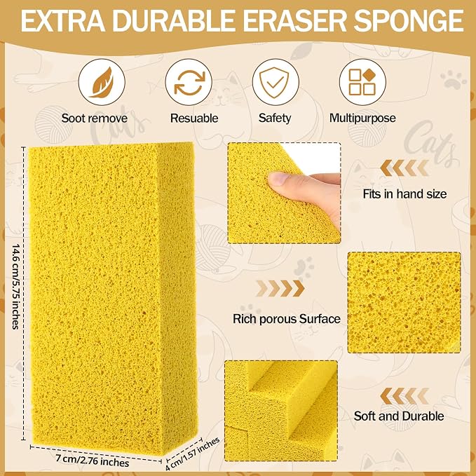 Jingmore 8 esponjas removedoras de pelo para mascotas miniatura 2