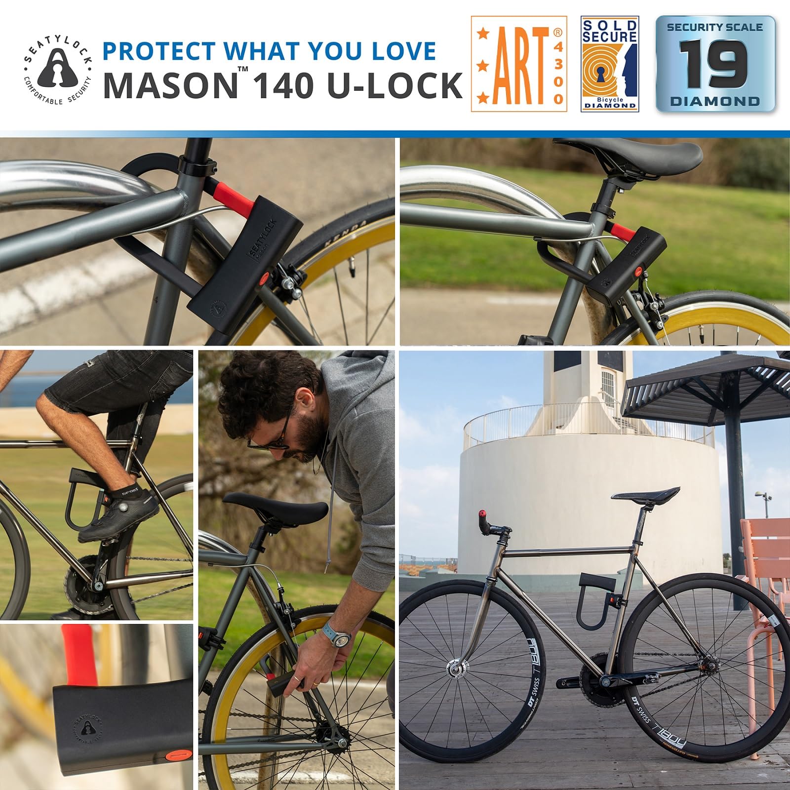 Support De Montage Pour Antivol U Seatylock Mason - Kit Fixation Robuste Pour Vélo, VTT, Scooter Ou Vélo électrique