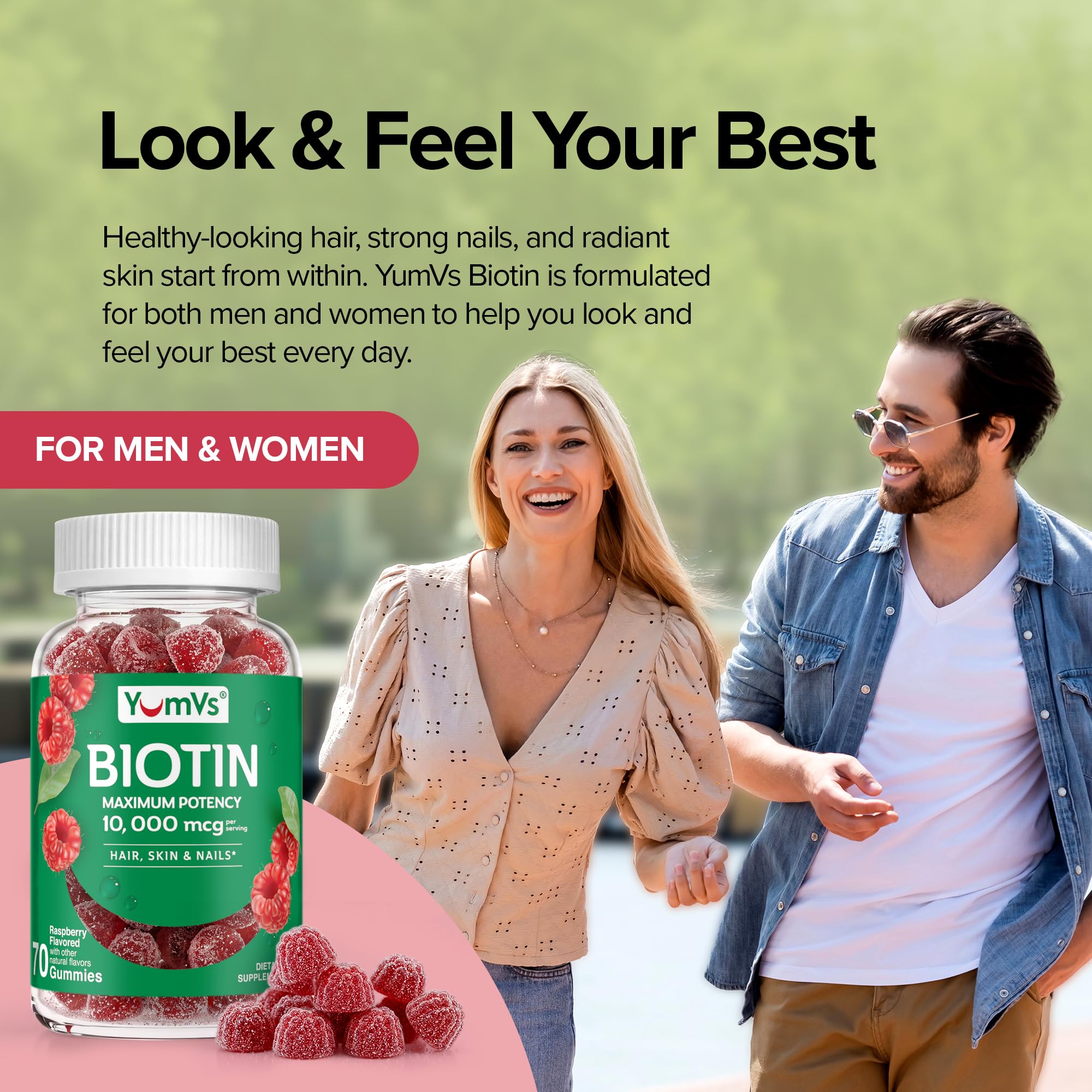 YUM-V'S Biotin Gummies 10,000 mcg per Serving (70 Count) — Amazon image 8